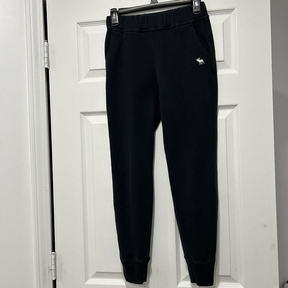Abercrombie Womens‎ Black Joggers Size XS Sweatpants, Athleisure Lounge